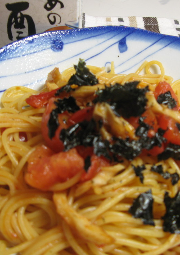 まろやか　♪　和風トマトパスタ-レシピのメイン写真