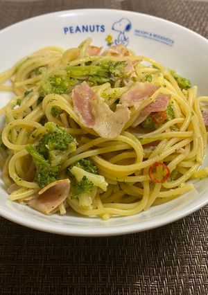ワンパンブロッコリーとベーコンのパスタ-レシピのメイン写真