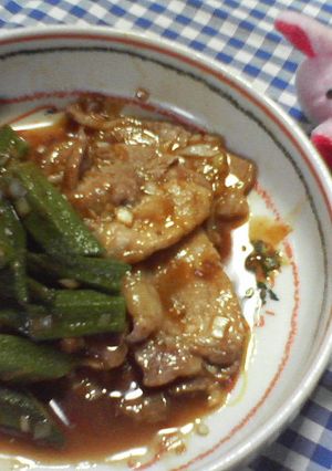 おくらと豚肉のネギソース炒め-レシピのメイン写真