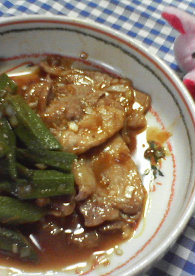 おくらと豚肉のネギソース炒め-レシピのメイン写真