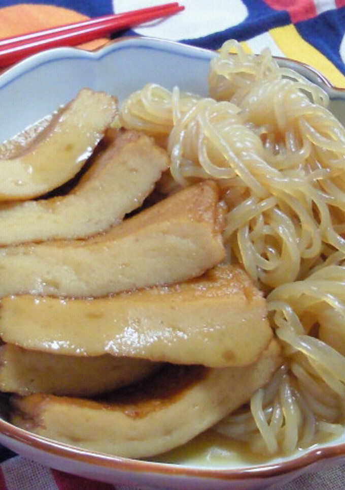 15分で♪さつまあげとこんにゃくの煮物-レシピのメイン写真