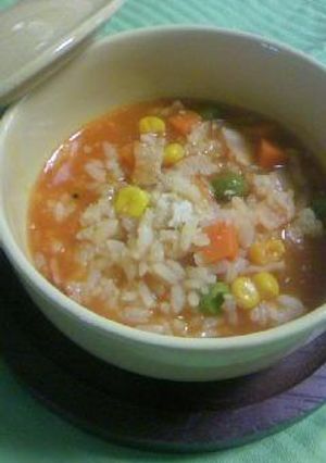 野菜ジュースで簡単リゾット♪-レシピのメイン写真
