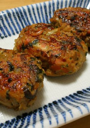 ワカメ入りつくね　お弁当のおかず-レシピのメイン写真