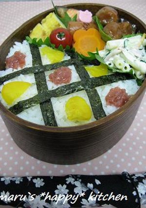 ◆カラフルチェック弁当◆-レシピのメイン写真