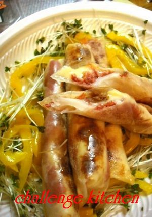 れんコンビーフ☆スティック焼春巻き♪-レシピのメイン写真