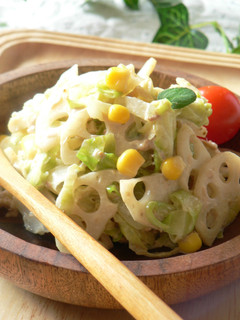 ❤れんこんとキャベツのツナカレーサラダ❤-レシピのメイン写真