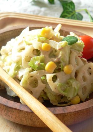 ❤れんこんとキャベツのツナカレーサラダ❤-レシピのメイン写真