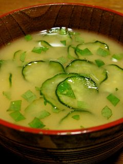 田舎の味✿きゅうりと大葉の冷たい味噌汁-レシピのメイン写真