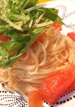朝採りトマトの冷製パスタ-レシピのメイン写真