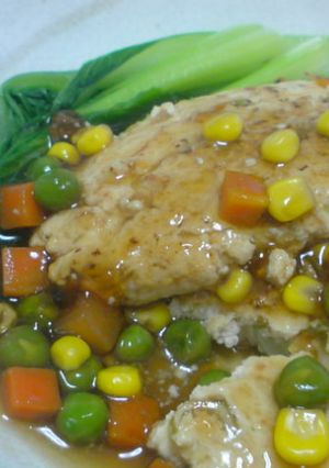 鶏肉で簡単!中華風な豆腐ハンバーグ☆-レシピのメイン写真