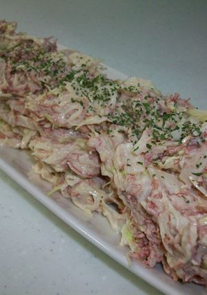 コンビーフとキャベツのマヨ和え。-レシピのメイン写真