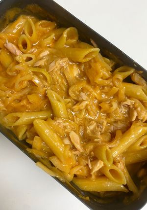 節約キャンプ飯！ツナトマトクリームパスタ-レシピのメイン写真