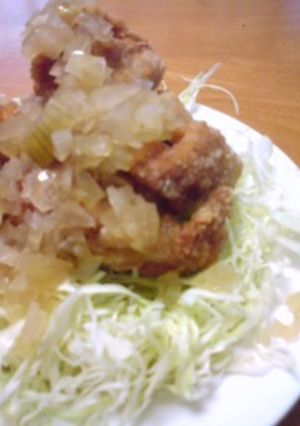 簡単、さっぱり玉ねぎソースのから揚げ-レシピのメイン写真