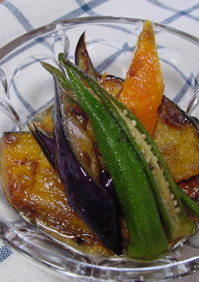 夏野菜の甘い揚げびたし-レシピのメイン写真