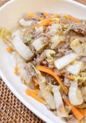 レンチン完成！子供も食べられる白菜春雨-レシピのメイン写真