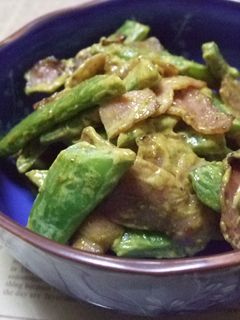 モロッコ豆とベーコンのカレーマヨ和え☺-レシピのメイン写真