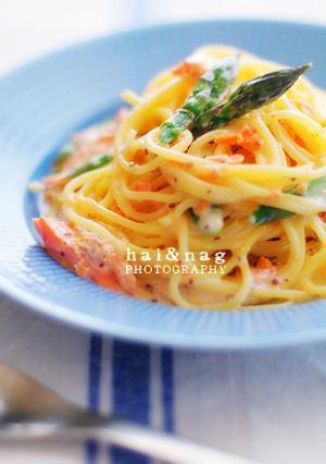 鮭粒マスタードのクリームパスタ-レシピのメイン写真