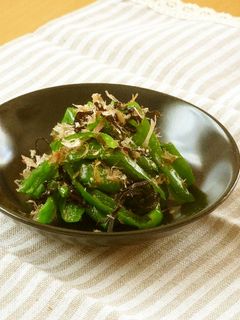 ピーマンの塩昆布おかか和え-レシピのメイン写真