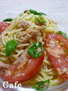 トマトとバジルとツナの冷製パスタ-レシピのメイン写真