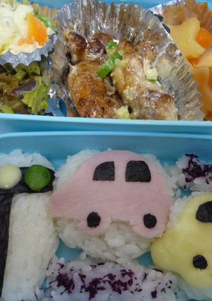 クッキー型で☆車のお弁当-レシピのメイン写真