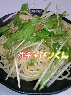 水菜とツナの冷静パスタ-レシピのメイン写真