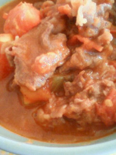 うまい!トマトと牛肉のカレー風味煮込み-レシピのメイン写真
