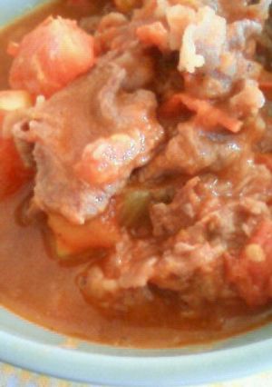うまい！トマトと牛肉のカレー風味煮込み-レシピのメイン写真