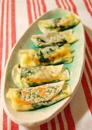簡単おつまみ★餃子の皮で大葉チーズ巻き-レシピのメイン写真