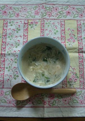 簡単！モロヘイヤスープ（チキン＆チーズ）-レシピのメイン写真