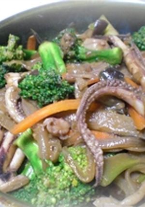 イカゲソと野菜のゴロ炒め-レシピのメイン写真