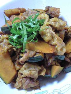 かぼちゃと豚肉の炒め物♪-レシピのメイン写真