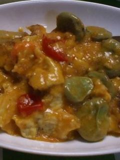 そら豆と鶏肉のカレー煮込み-レシピのメイン写真