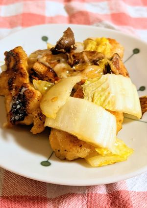 鶏むね肉と白菜のカレーチーズ炒め~♪♪-レシピのメイン写真