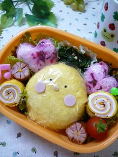 クルクルラップおにぎり♪ひよこちゃん弁当-レシピのメイン写真