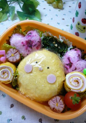 クルクルラップおにぎり♪ひよこちゃん弁当-レシピのメイン写真