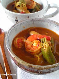 オクラのスピードスープ朝カレー-レシピのメイン写真