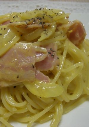 おうちでカルボナーラ-レシピのメイン写真
