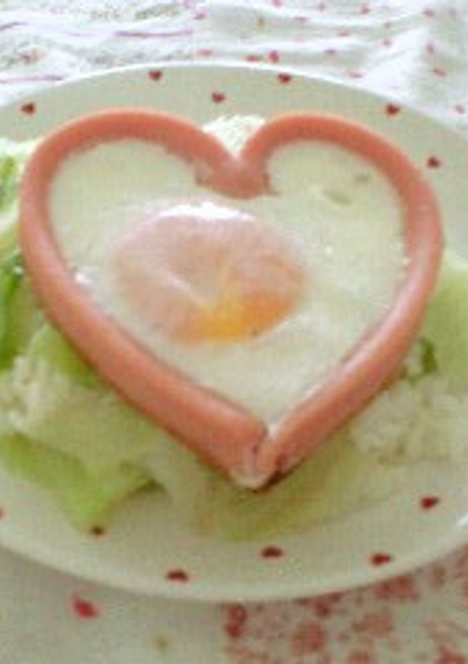 簡単♥かわいいハートの目玉焼き♥-レシピのメイン写真