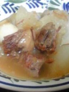 圧力鍋で簡単!牛すじ肉と根菜類の煮物-レシピのメイン写真