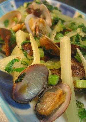 あさりとセロリの酒蒸し-レシピのメイン写真