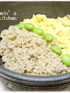 料理のための清酒で☆とりそぼろごはん-レシピのメイン写真