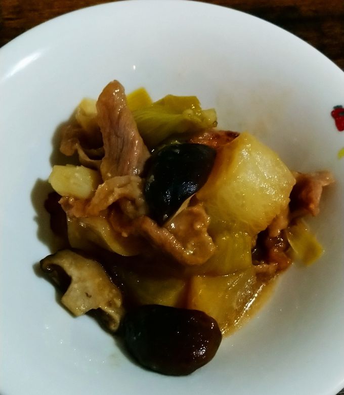 豚こま肉と大根ネギシイタケの煮物-レシピのメイン写真
