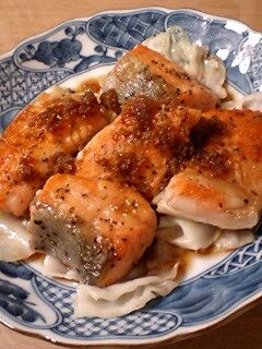 キャベツ甘〜い☆鮭ムニエルにんにく醤油-レシピのメイン写真