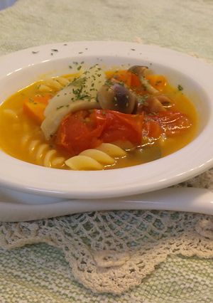ひとつ鍋で具だくさん野菜パスタスープ-レシピのメイン写真