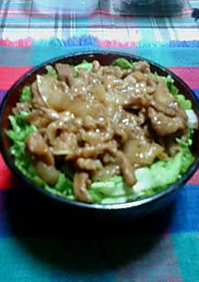 レタスもたっぷりしょうが焼き丼-レシピのメイン写真