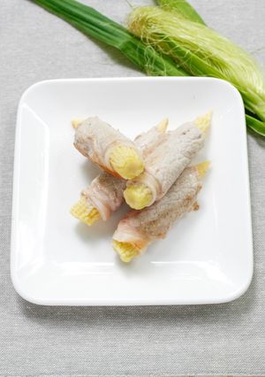 【夏】ヤングコーンの薬膳肉巻き-レシピのメイン写真