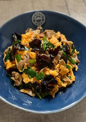 きくらげと豚肉のニラ玉炒め-レシピのメイン写真