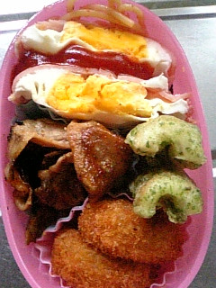 お弁当・朝ご飯に便利☆ハムエッグ☆-レシピのメイン写真