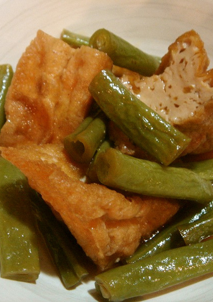 厚揚げといんげんの煮物-レシピのメイン写真