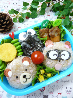 クルクルラップおにぎり☆動物さん弁当-レシピのメイン写真
